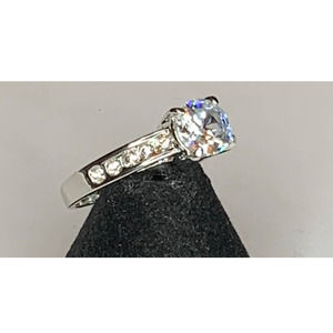 Princess engagement diamond bridal ring-7